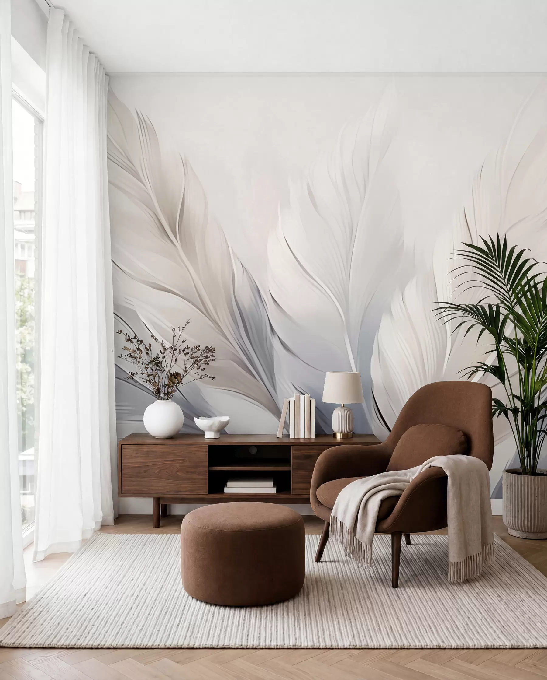 murales de pared Plumas ligeras w02213