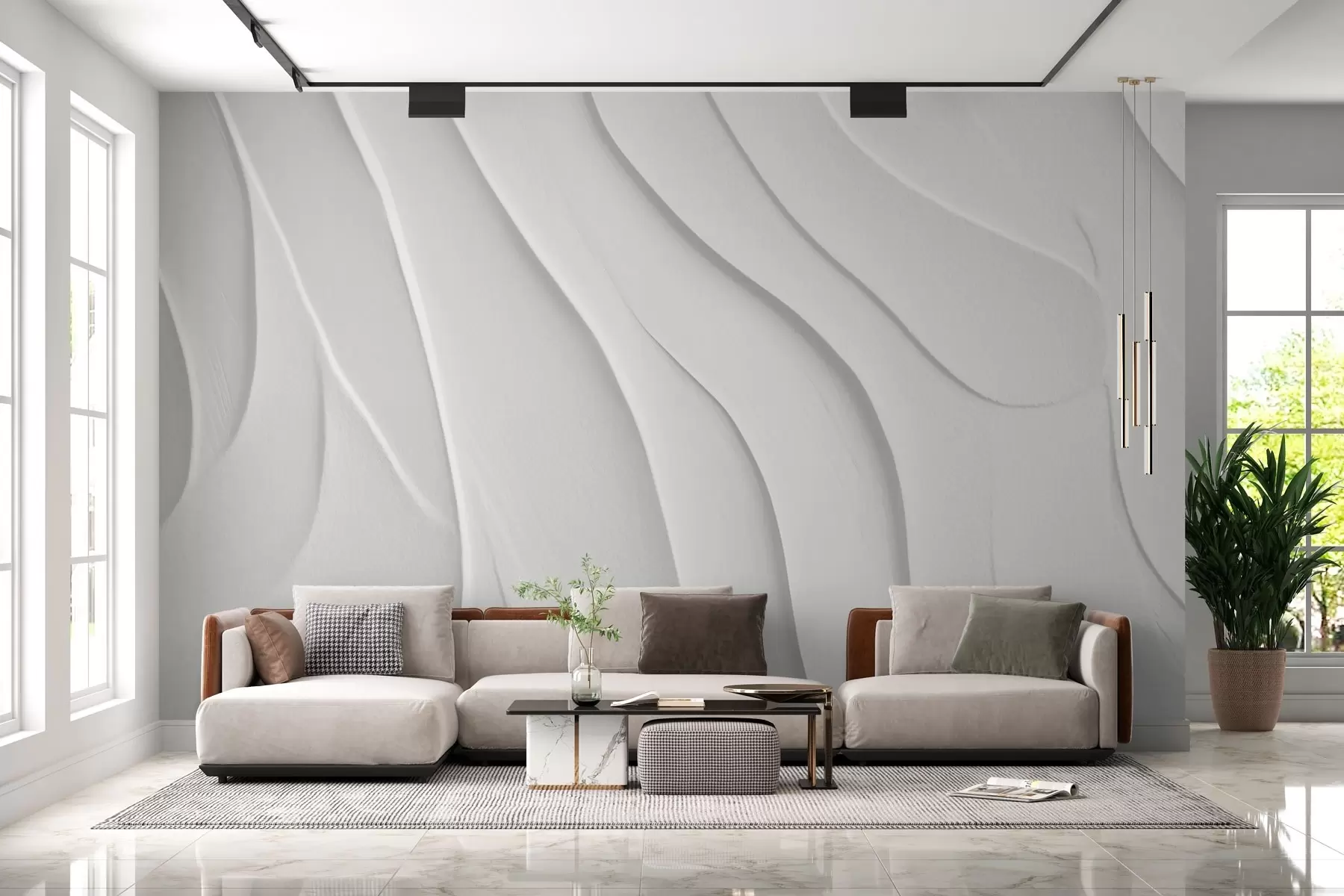 murales de pared Efecto muro de hormigón ligero w02298