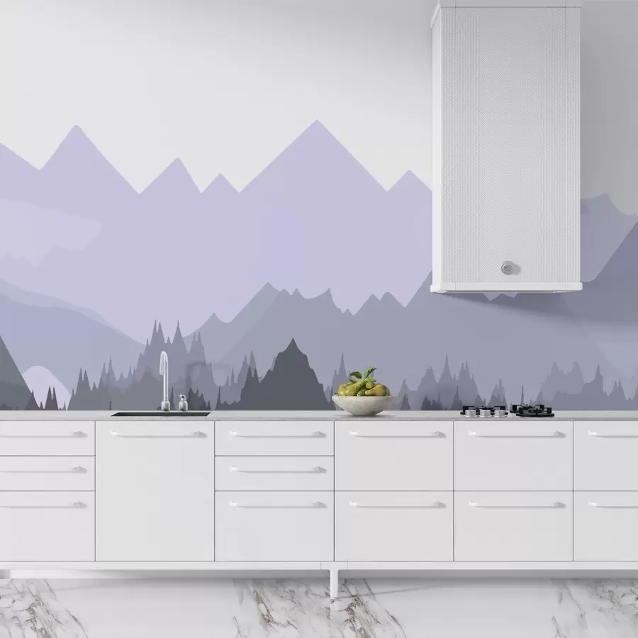 murales de pared Siluetas de montañas w02303v2