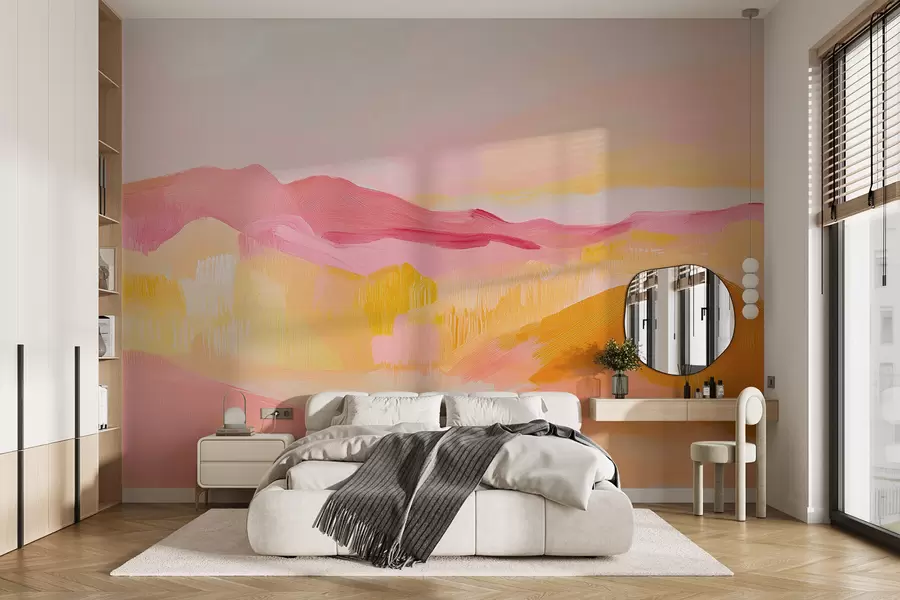 murales de pared Montañas abstractas brillantes w08458