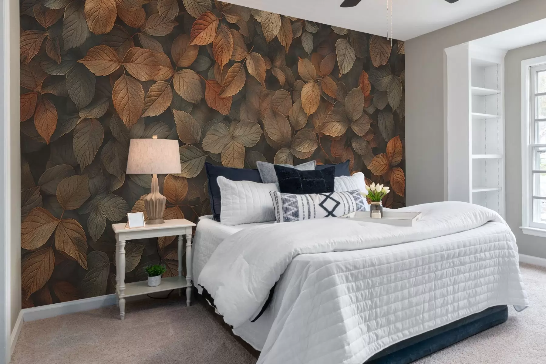 murales de pared Grandes hojas de otoño w08474