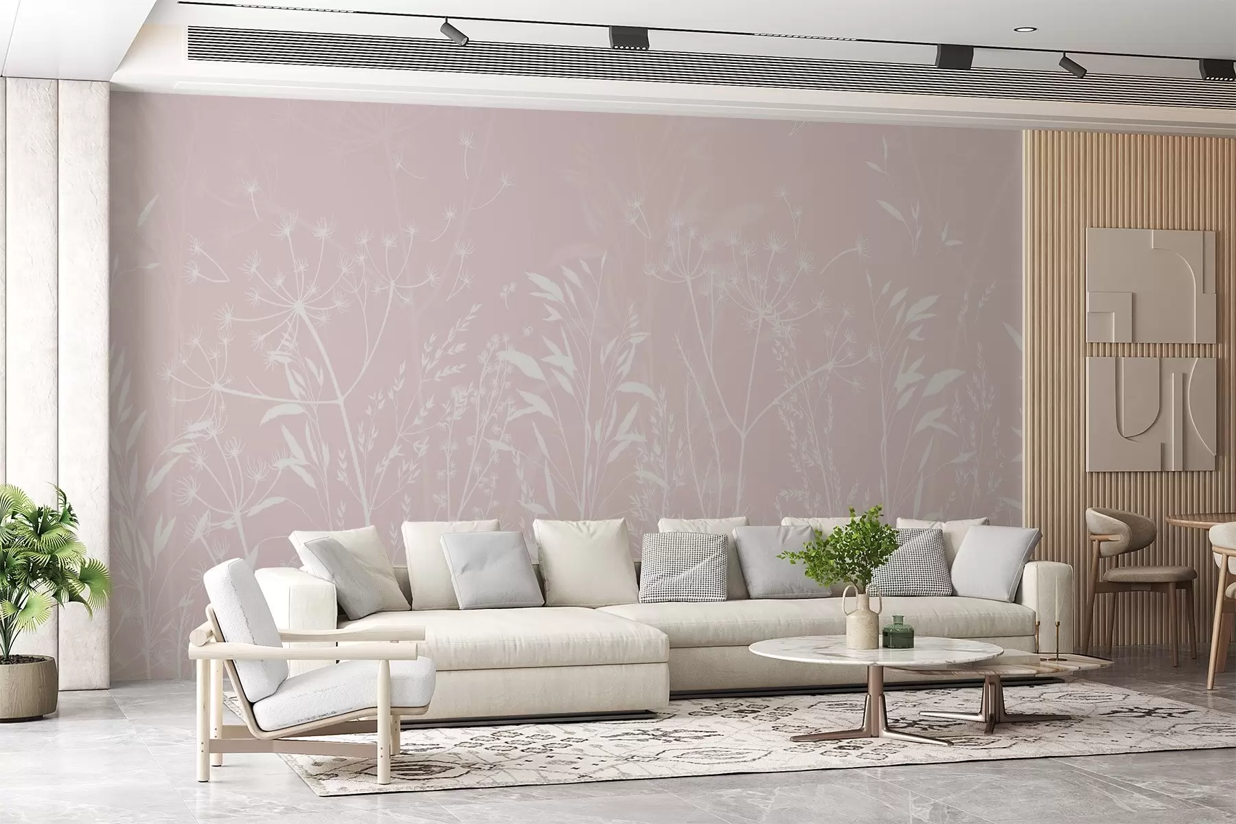 murales de pared Siluetas de hierbas silvestres w02456