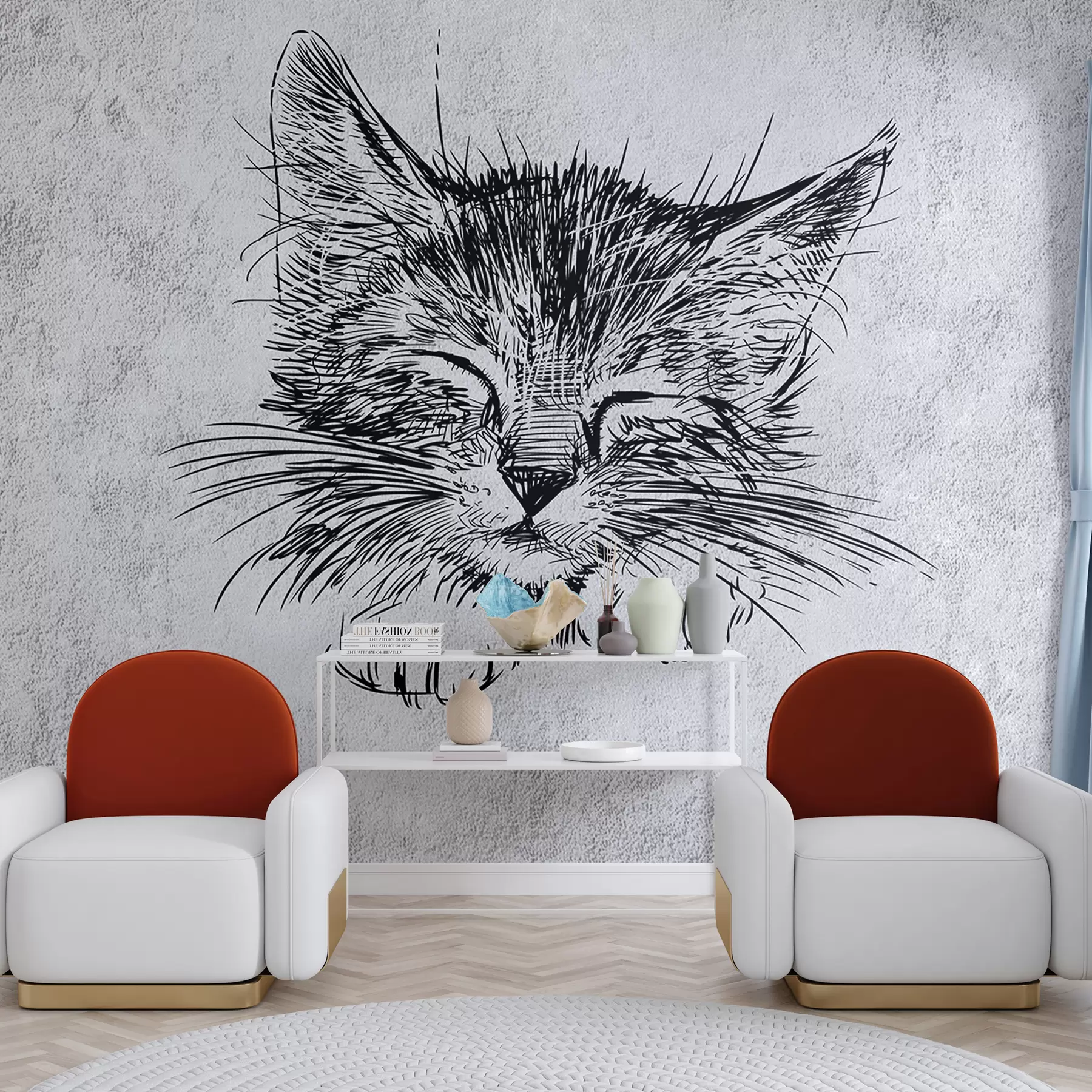 murales de pared Gato, felidae de carnívoros u43536