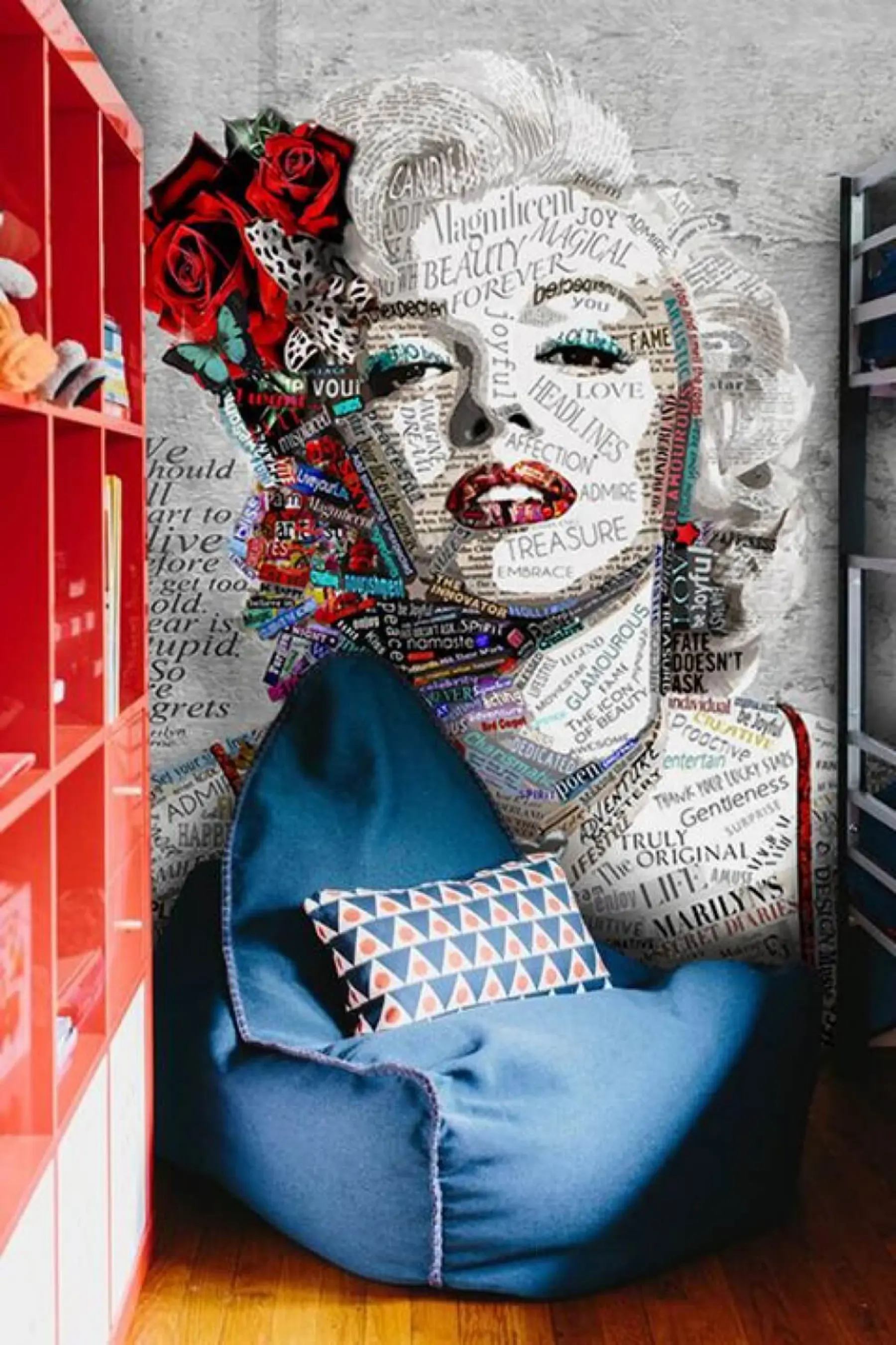murales de pared Retrato abstracto de Marilyn Monroe u45698