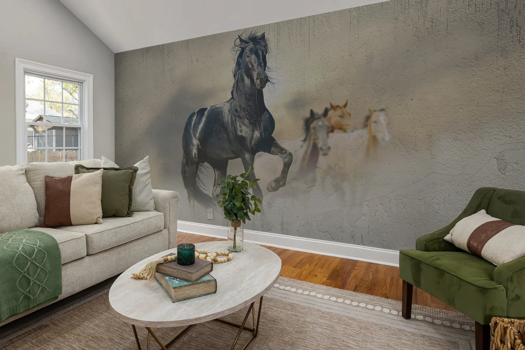 murales de pared Caballo, vertebrado y animal de trabajo u45777