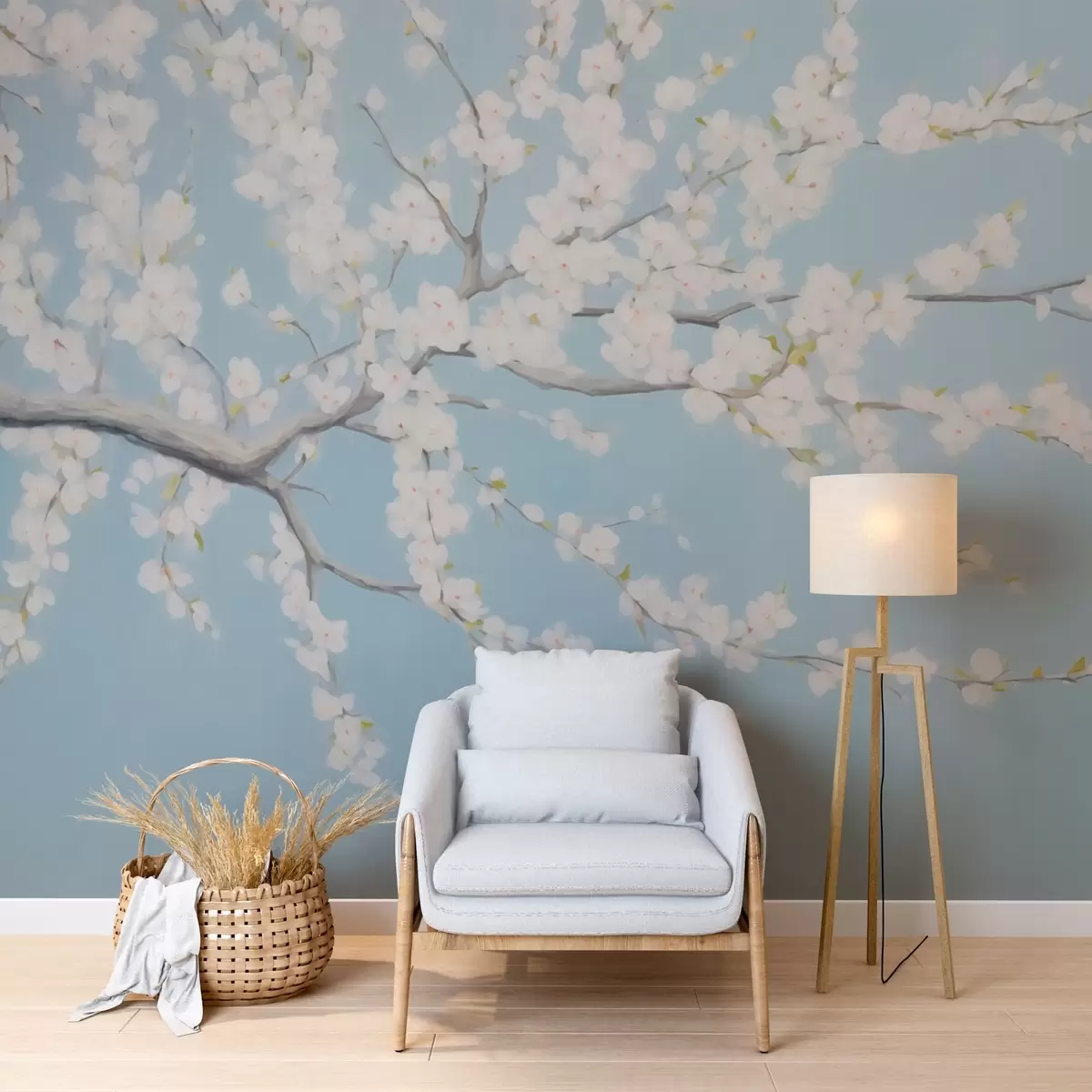 murales de pared Rama de cerezo en flor w08543