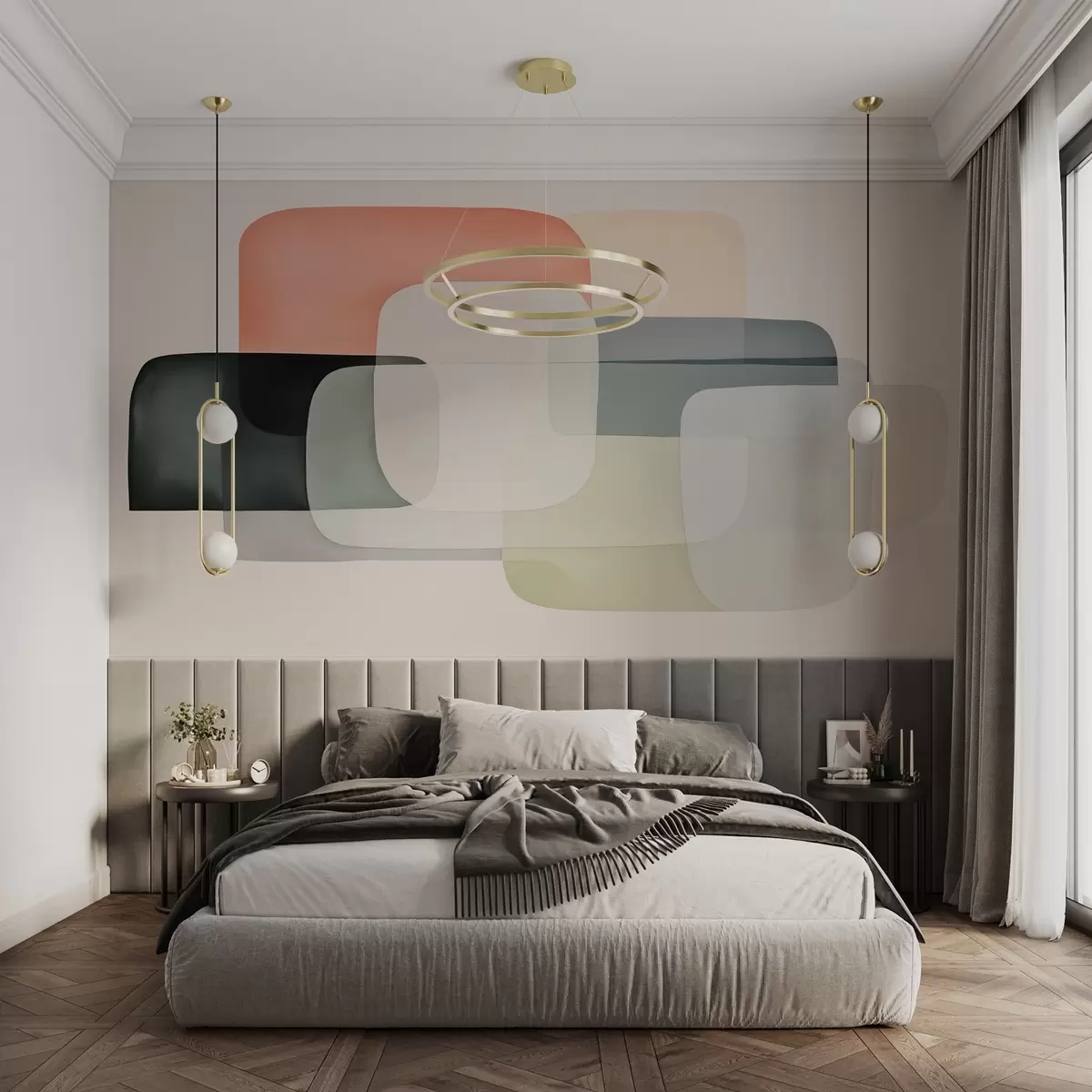 murales de pared Composición geométrica abstracta w02586