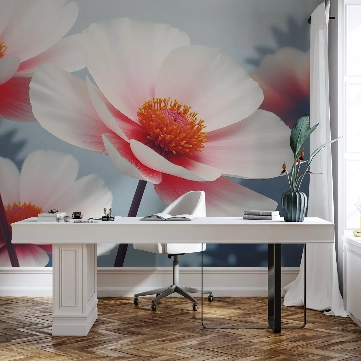 murales de pared Flores coloridas w02612