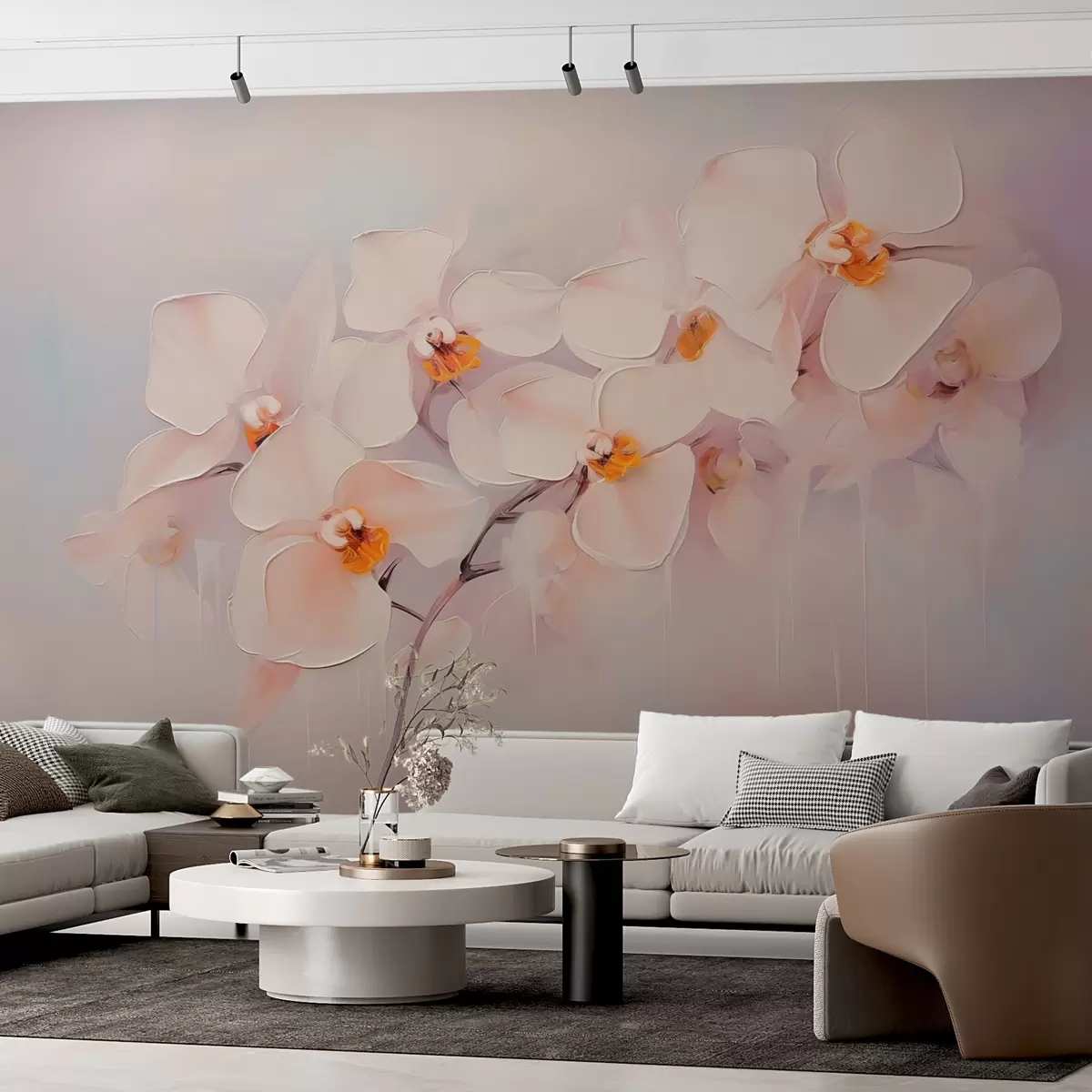 murales de pared Pintura imitación rama de orquídea w02707