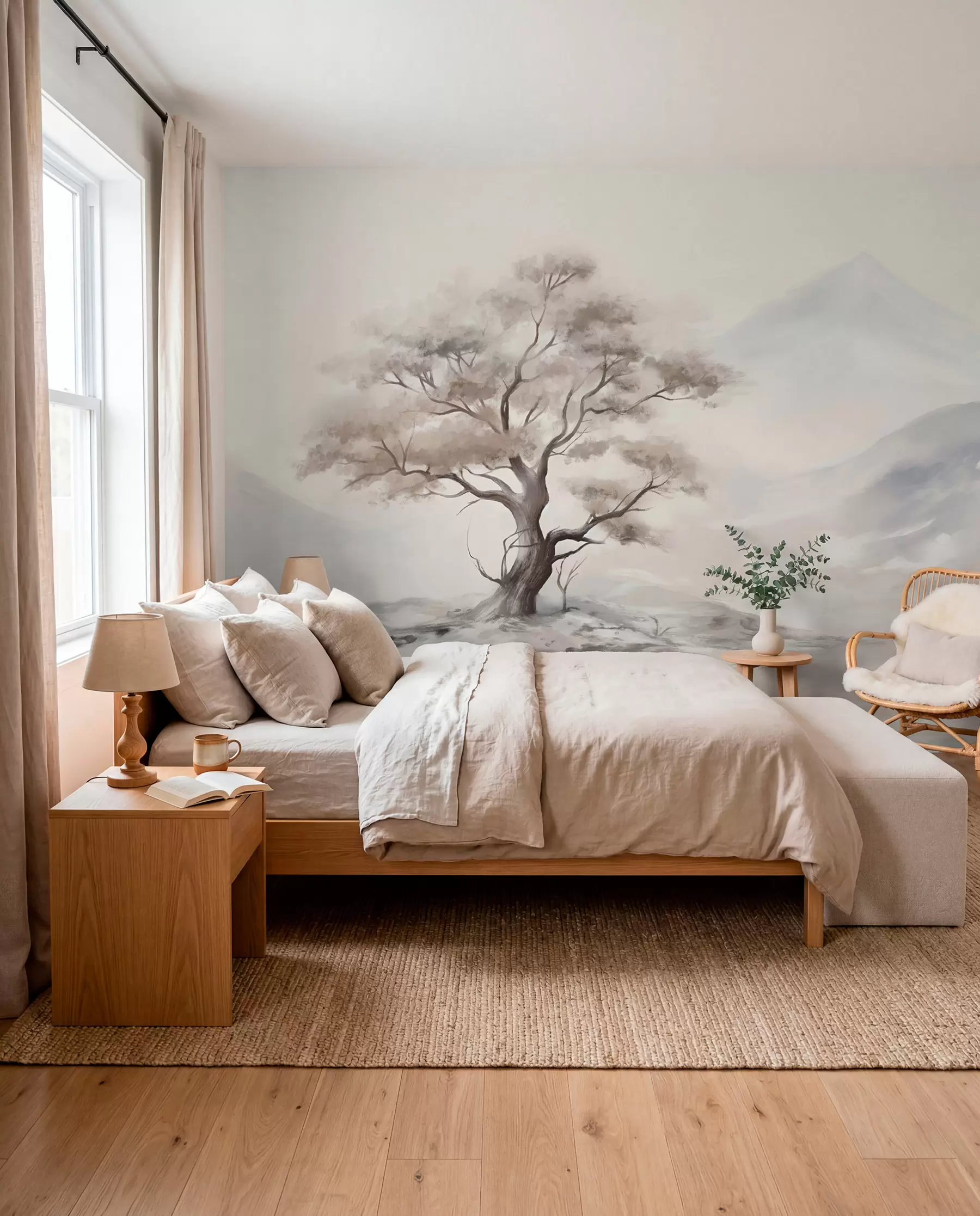 murales de pared Árbol solitario w08604