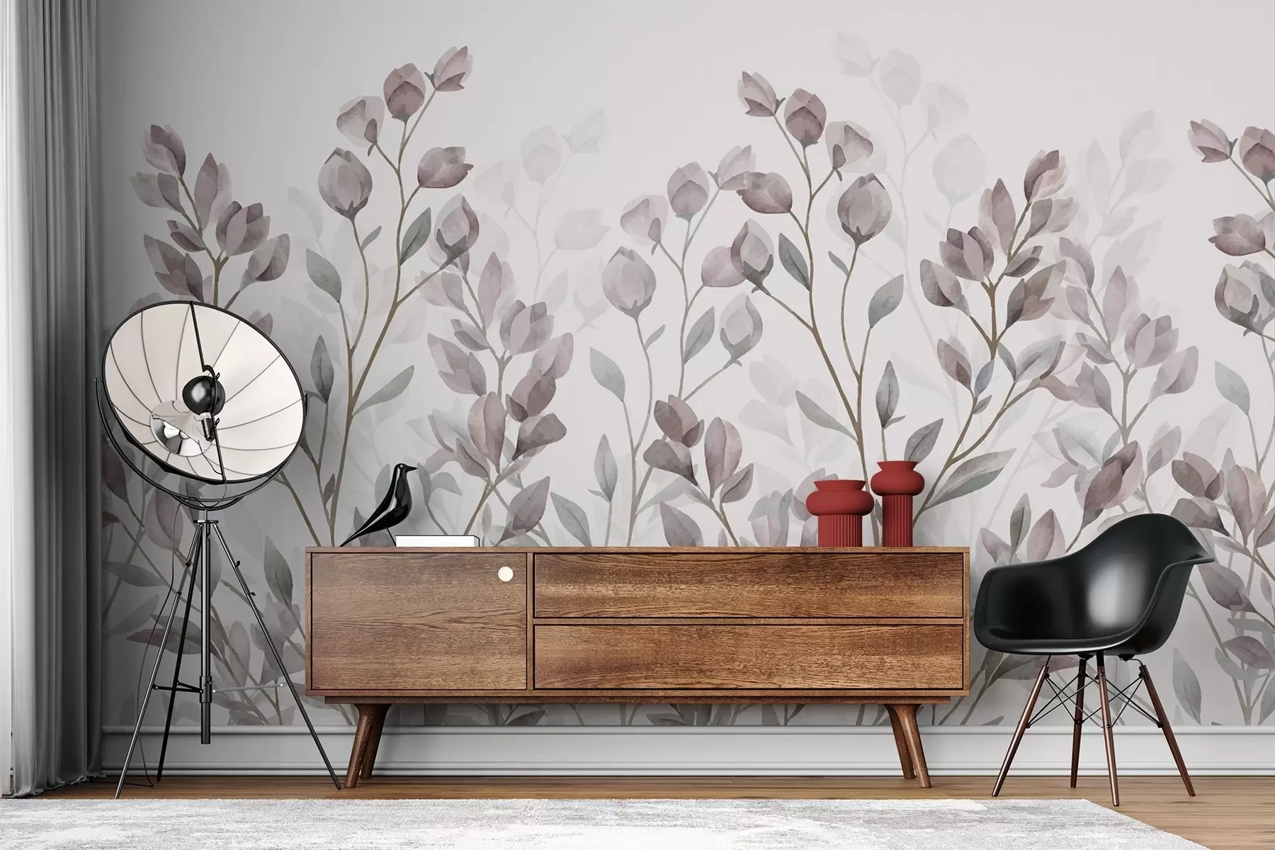 murales de pared ramas con hojas w02811v1