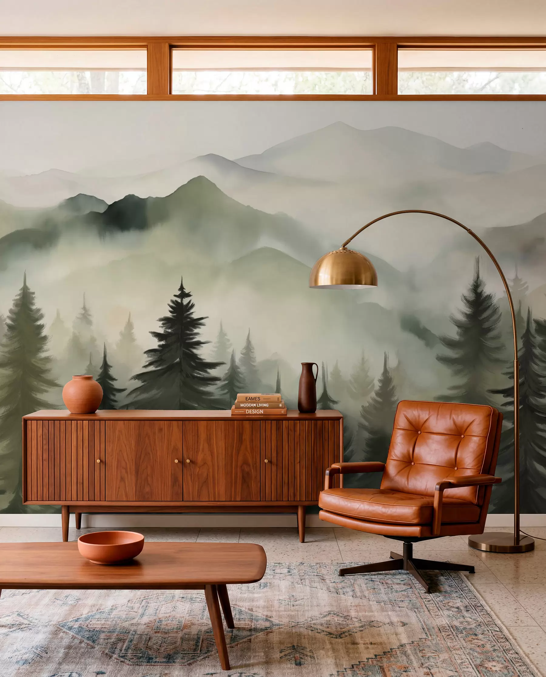 murales de pared Sierras verdes al alba w08639