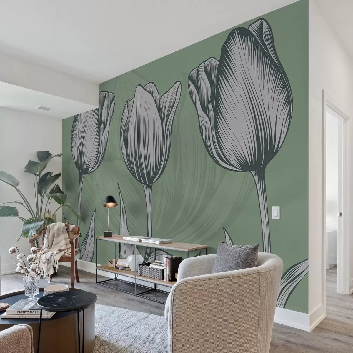 murales de pared Elegantes tulipanes w02786v1