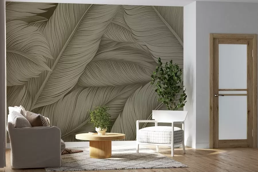 murales de pared Plumas grandes pintadas w02973v2