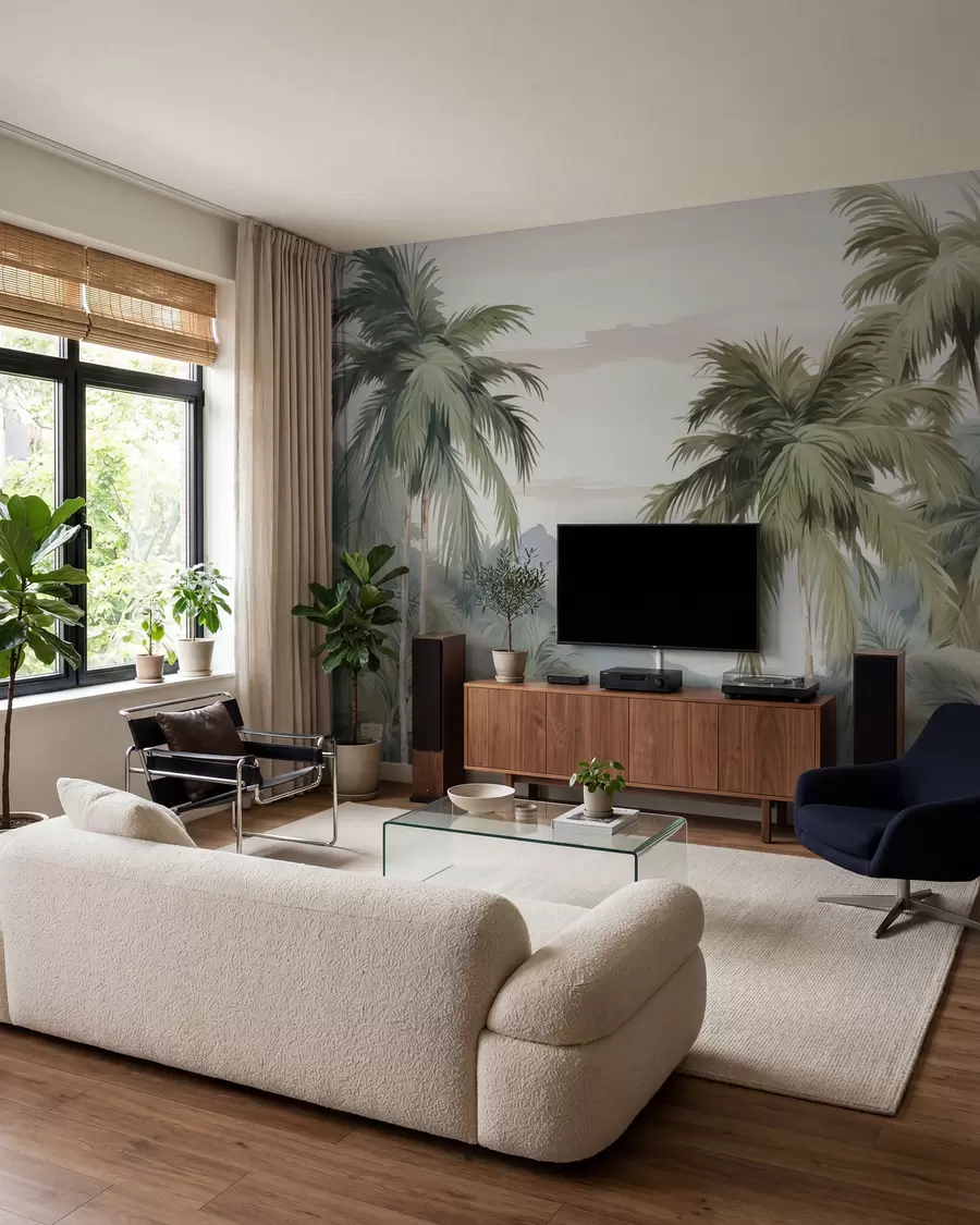 murales de pared Acuarela imitación palmeras w03267
