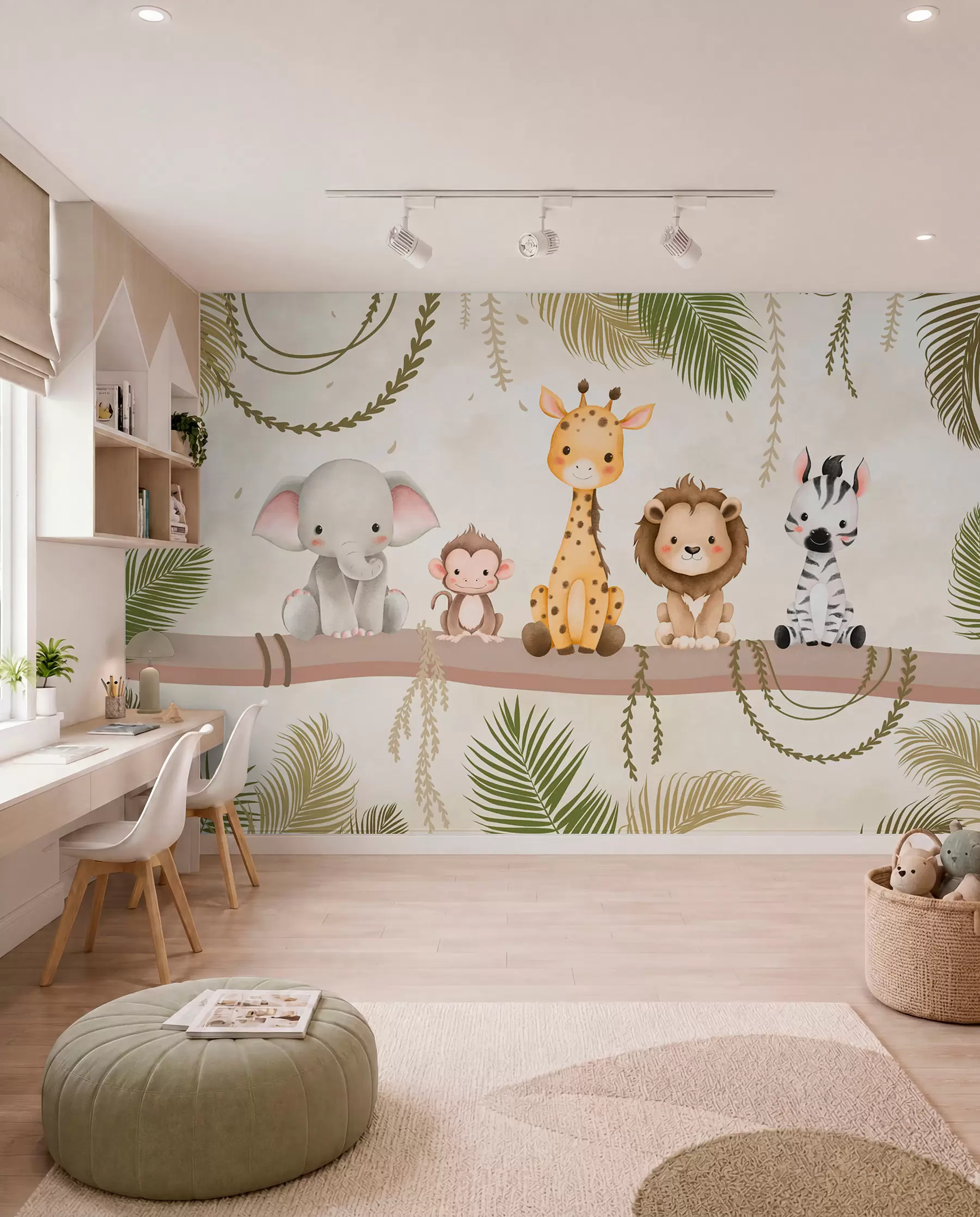 murales de pared Amiguitos de la selva w03166
