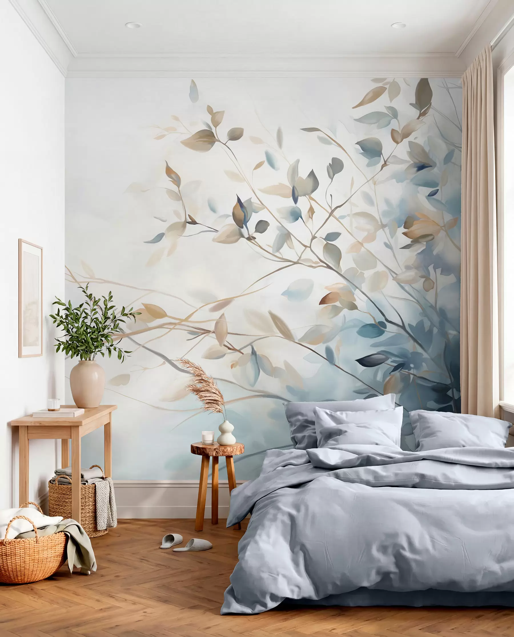 murales de pared Ramas azules w08900