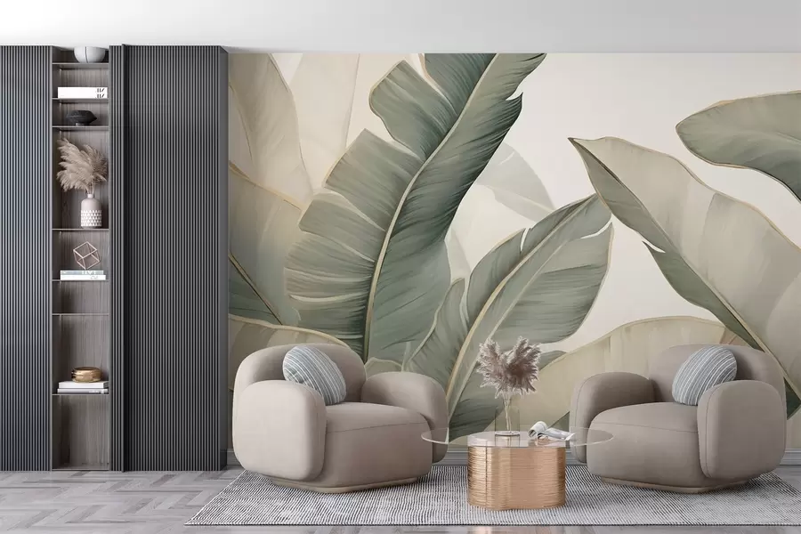 murales de pared Hojas tropicales w03427