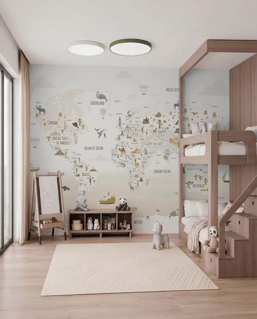 murales de pared Atlas de maravillas w03410v1