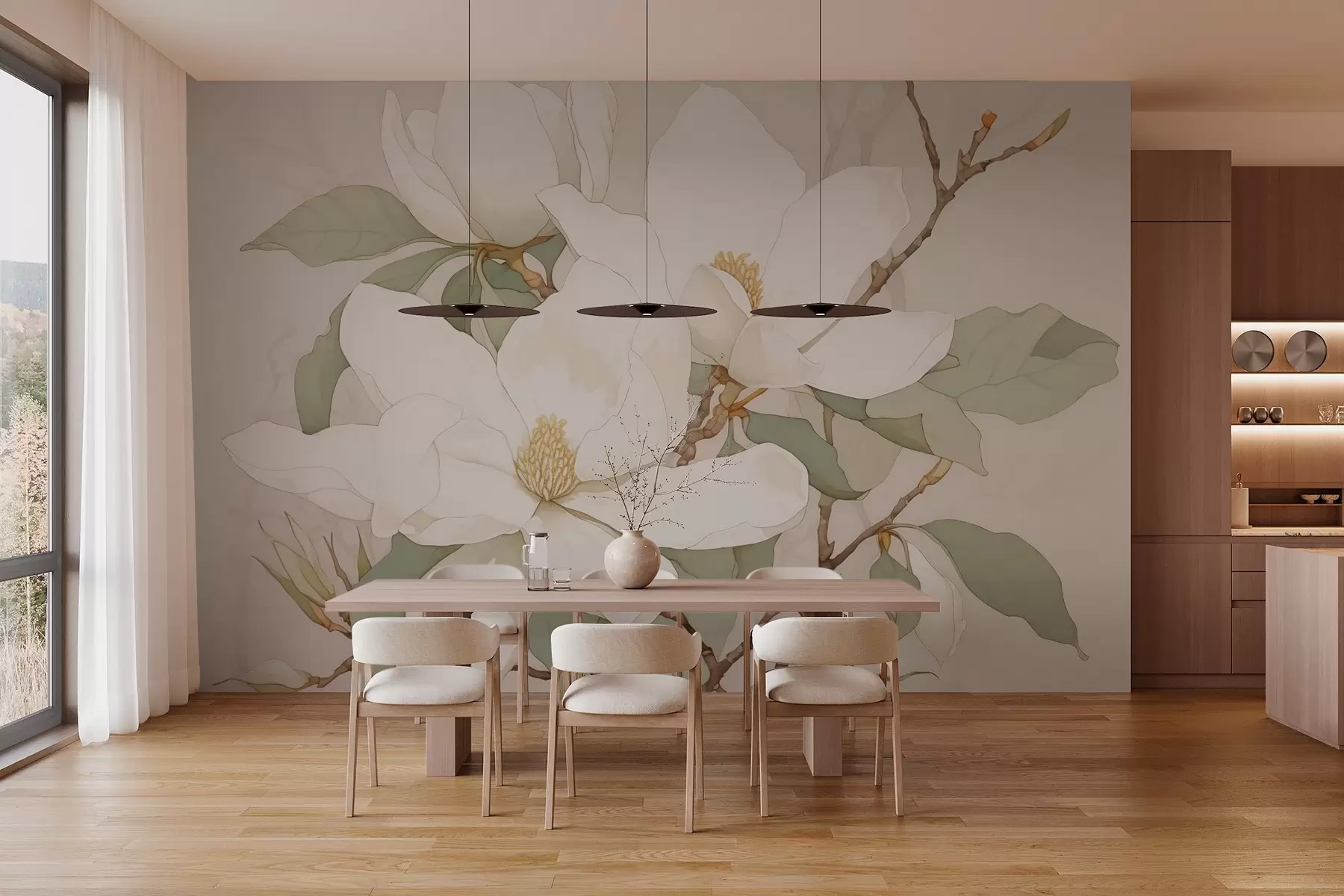 murales de pared Magnolias w03623