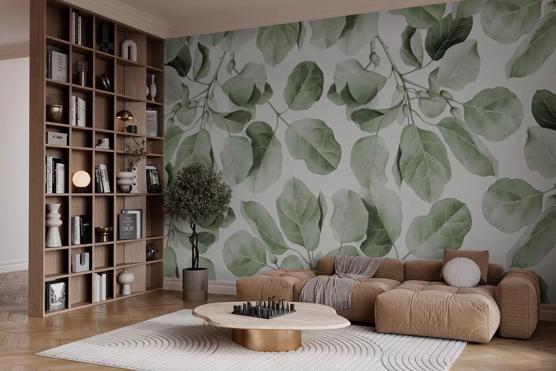 murales de pared Hojas grandes w03625v1