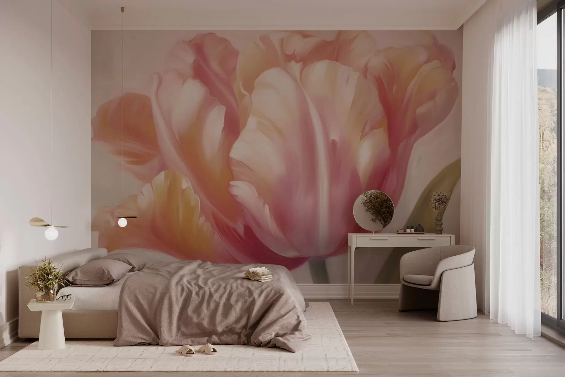 murales de pared Flor de tulipán grande w03637