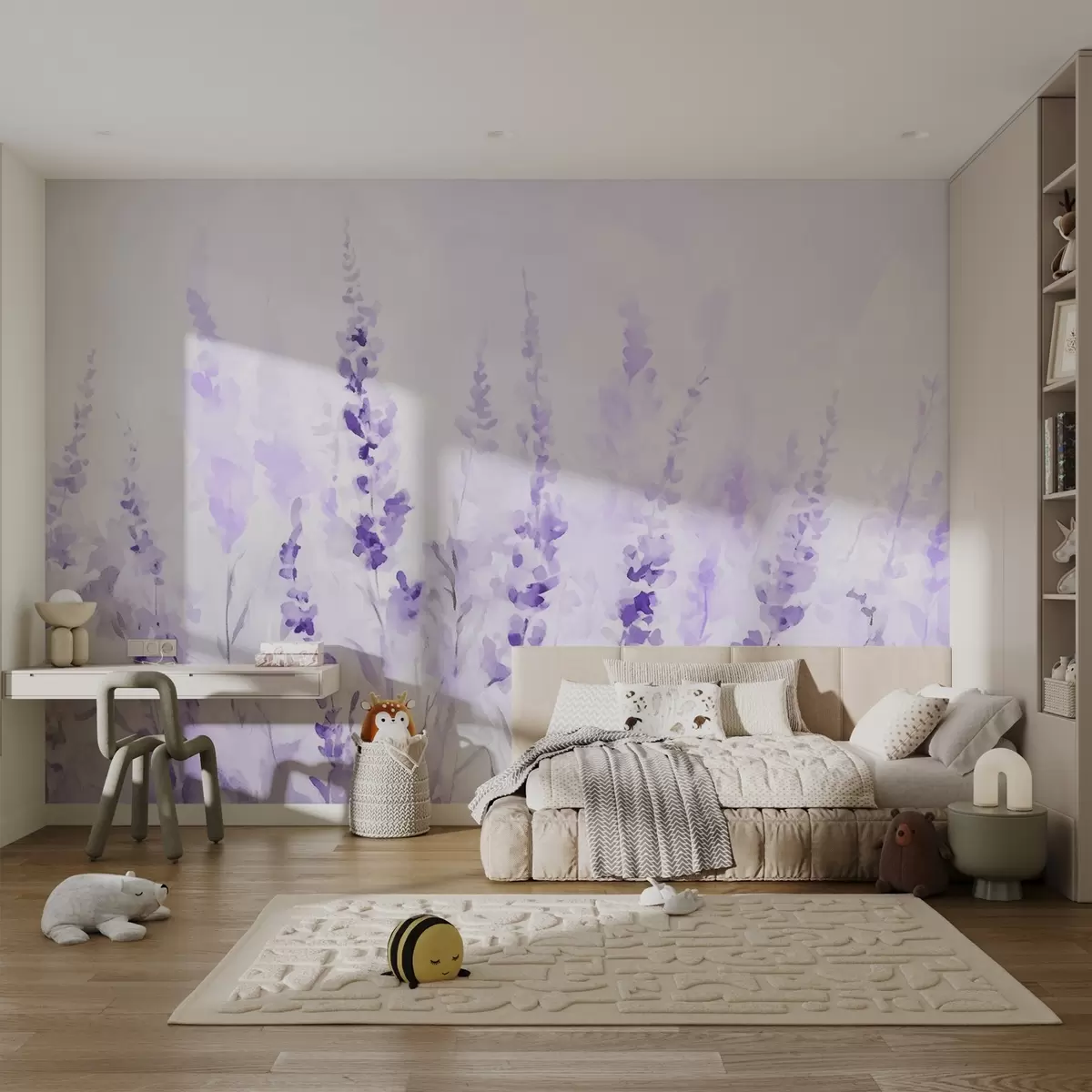 murales de pared Campo de lavanda vintage w09069v1