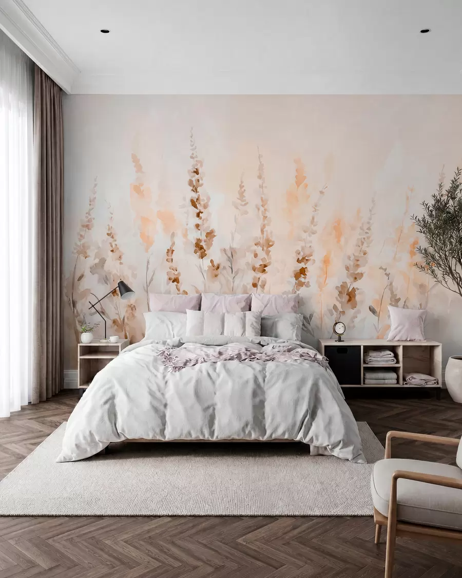 murales de pared Campo de lavanda vintage w09069v2