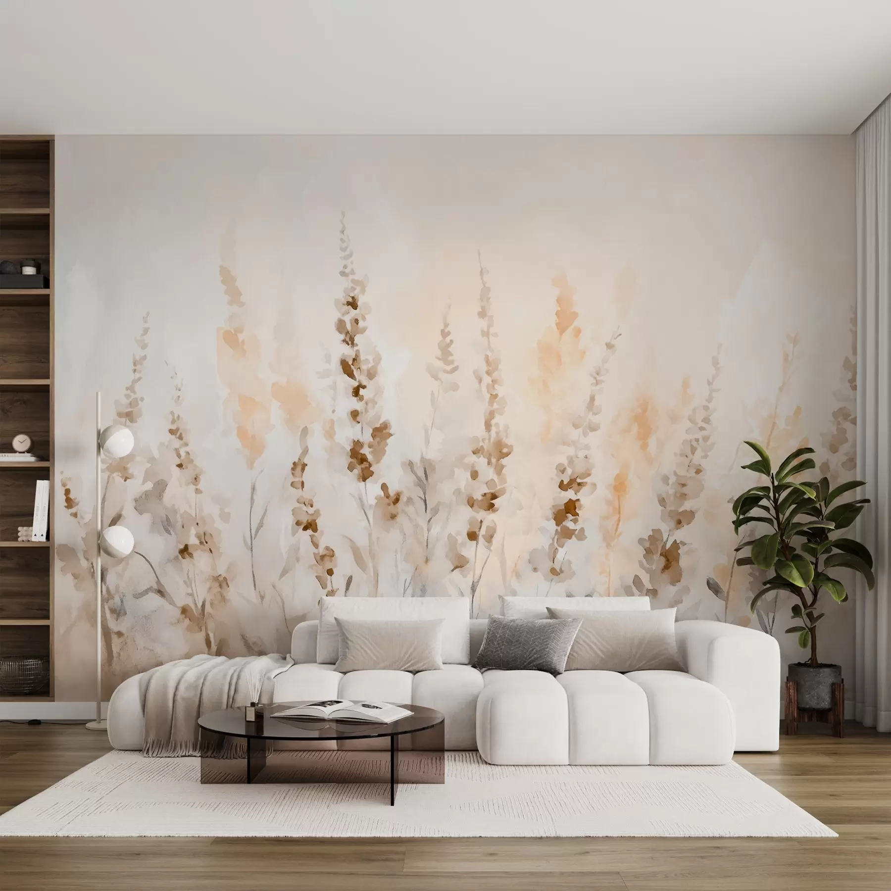 murales de pared Campo de lavanda vintage w09069v2