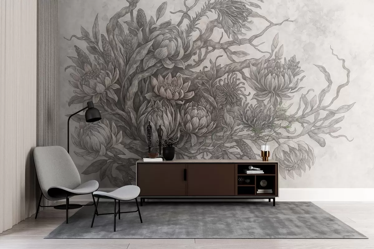 murales de pared Flores caprichosas w03975v3