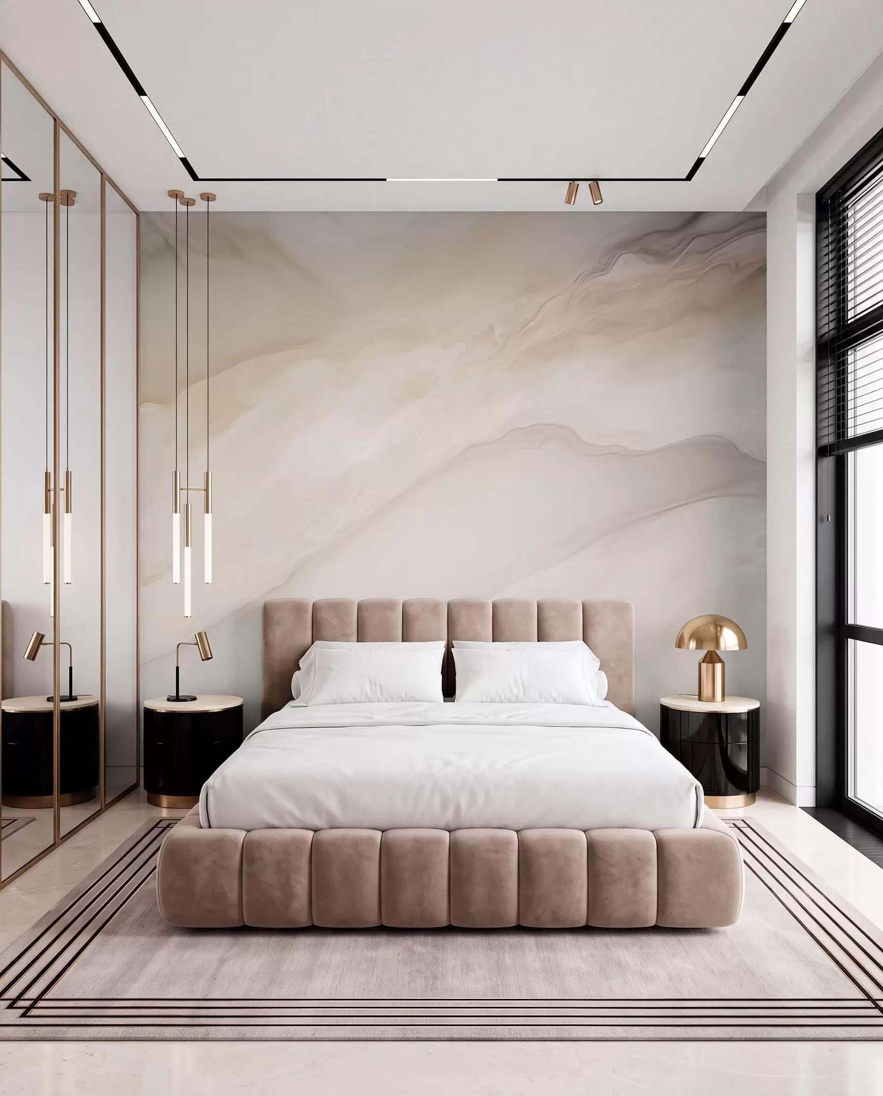 murales de pared Ondas de arenisca clara w03922