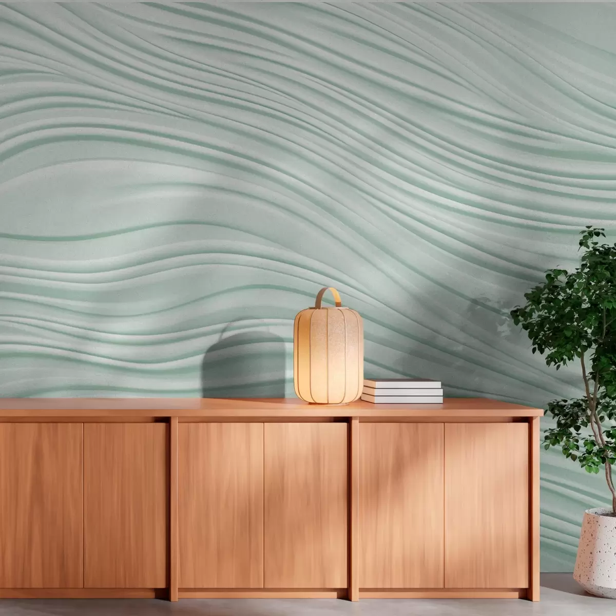 murales de pared Ondas volumétricas w03923v1