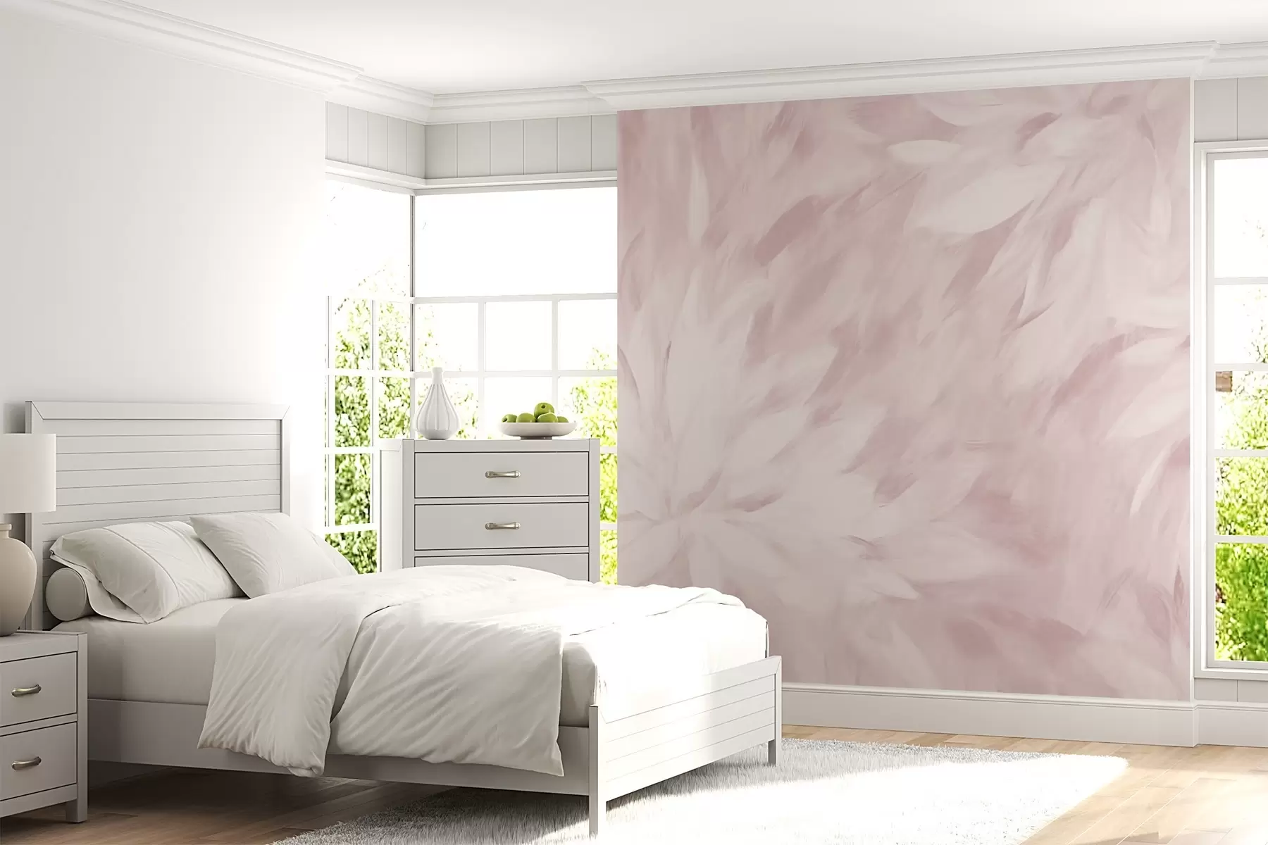 murales de pared Flores en estilo de trazos suaves w03986v1