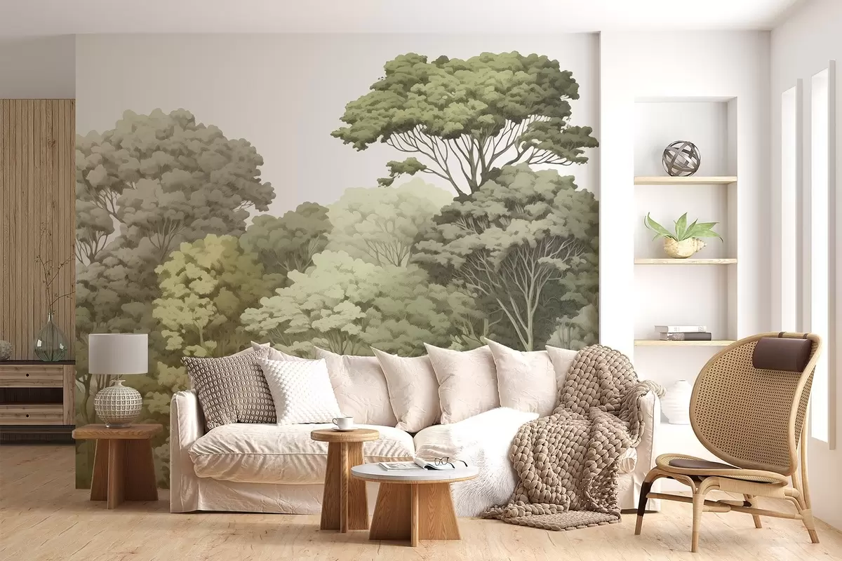 murales de pared Coronas forestales w04044