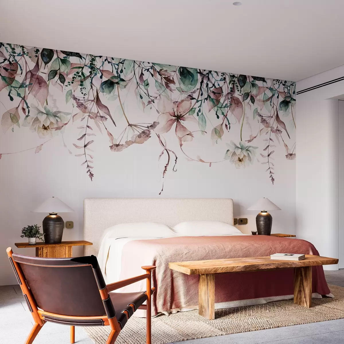 murales de pared Flores dispersas w09170