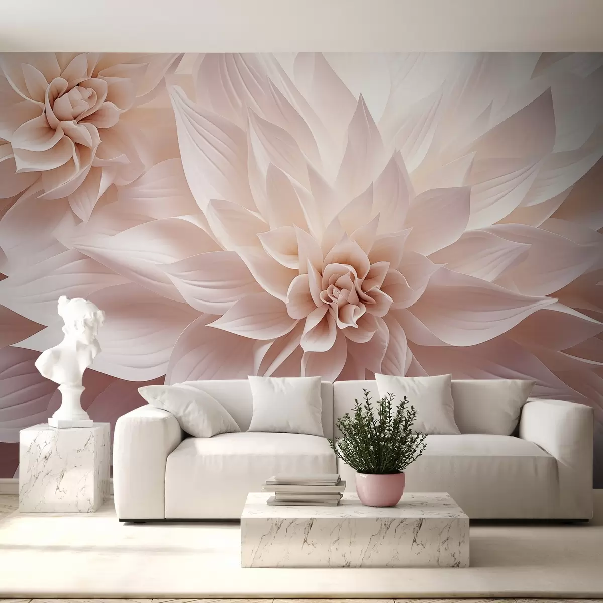 murales de pared Flores volumétricas w09173v1