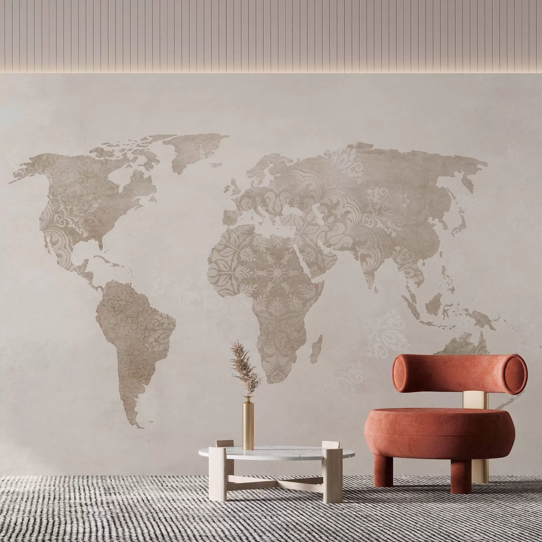 murales de pared Mapamundi con motivo w03954