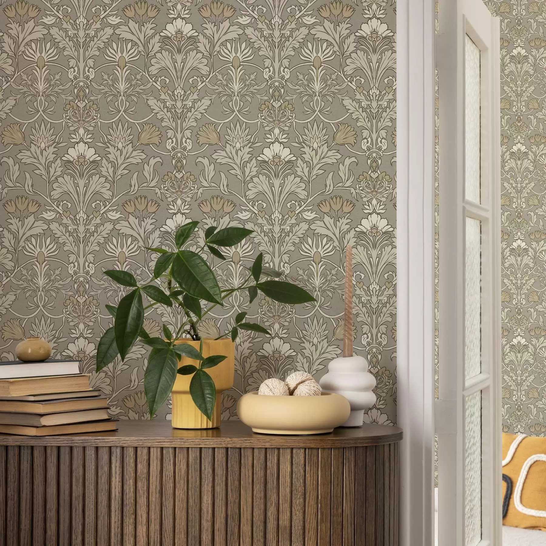 murales de pared Adorno floral clásico al estilo de William Morris a00171