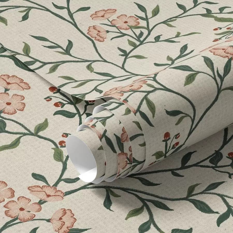 murales de pared Ramas caladas con flores de coral, motivo floral a00221