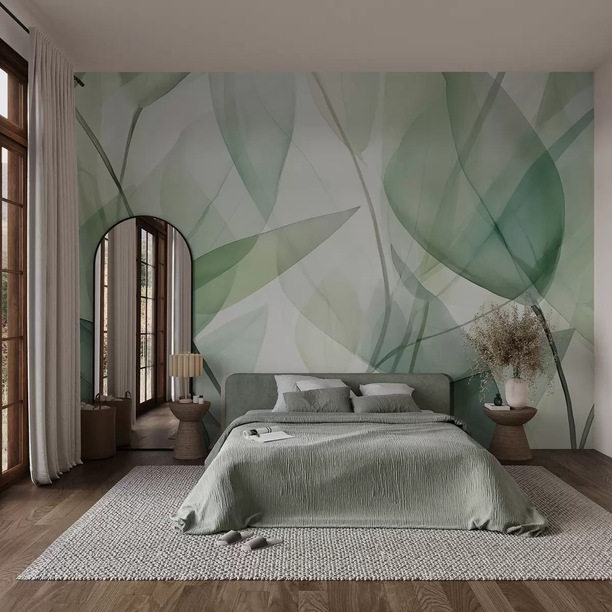 murales de pared Venas transparentes de las hojas w04145