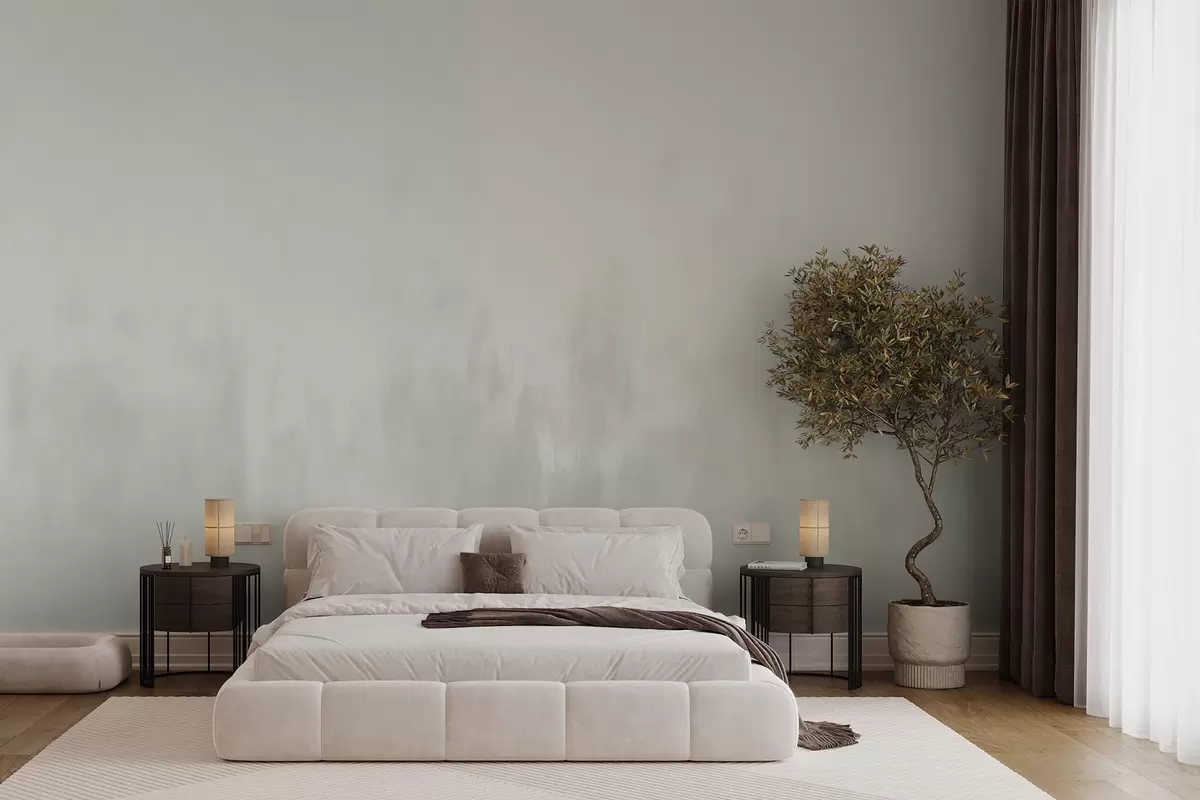 murales de pared Acuarela degradada en tonos gris-beige, minimalismo w04156