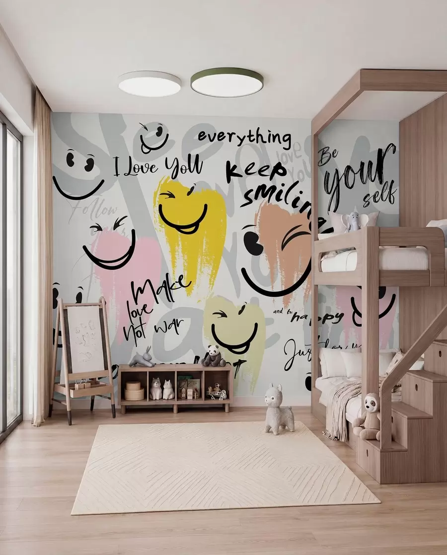 murales de pared Sonrisas y garabatos w04174