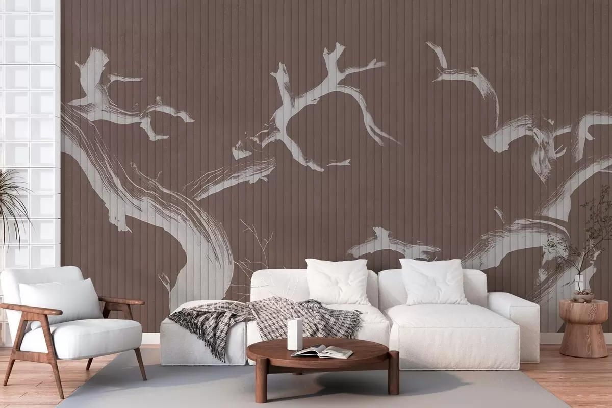 murales de pared Graciosas siluetas de árboles w04131