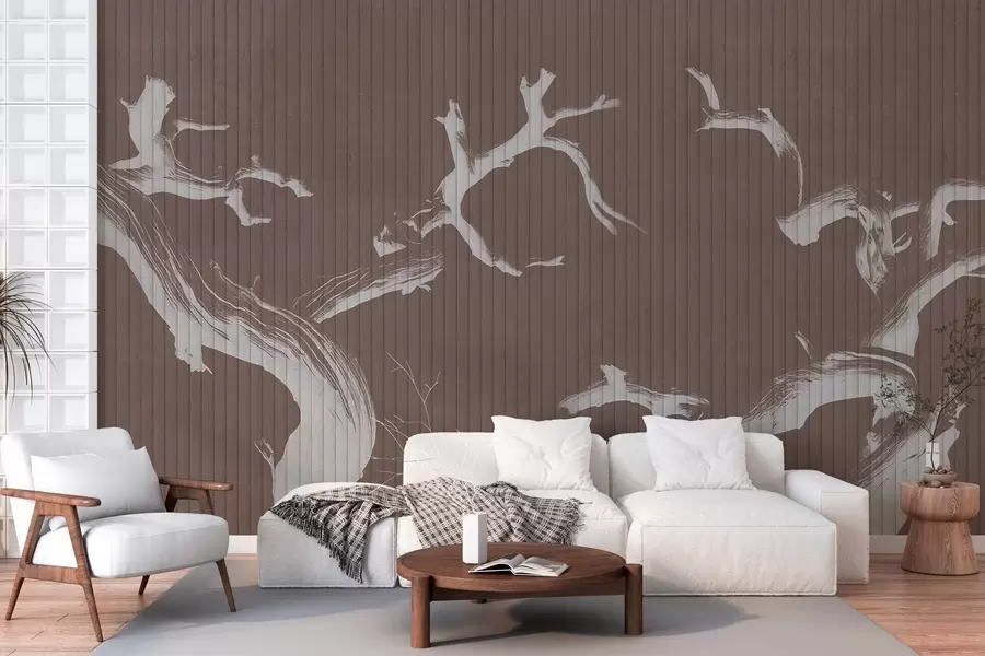 murales de pared Graciosas siluetas de árboles w04131