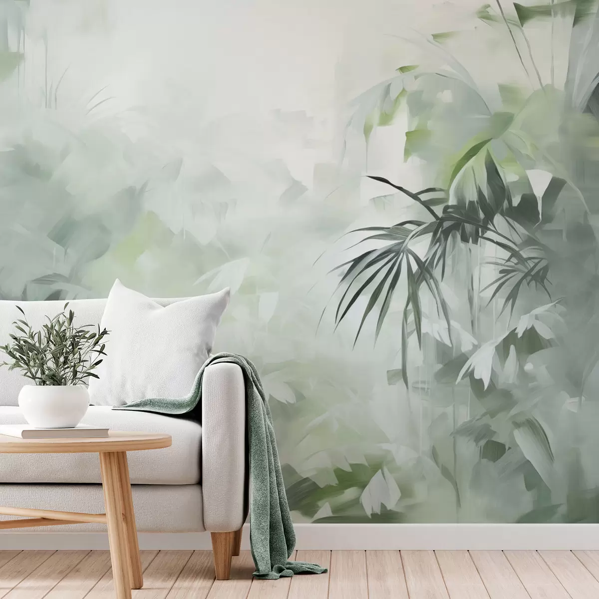 murales de pared Pintura imitación selva w04265