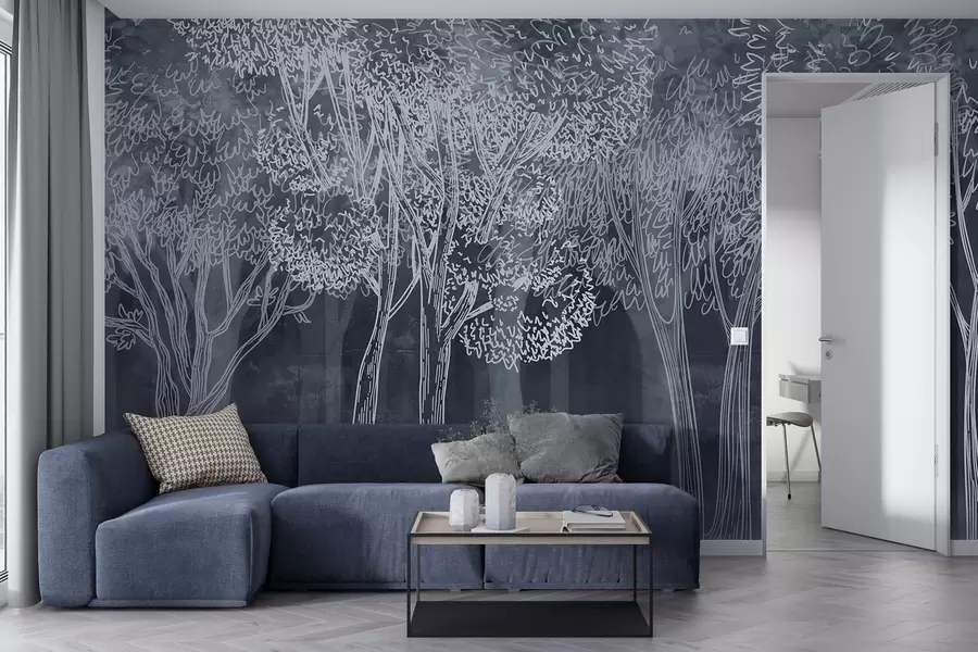 murales de pared Frondosos árboles w04251v2
