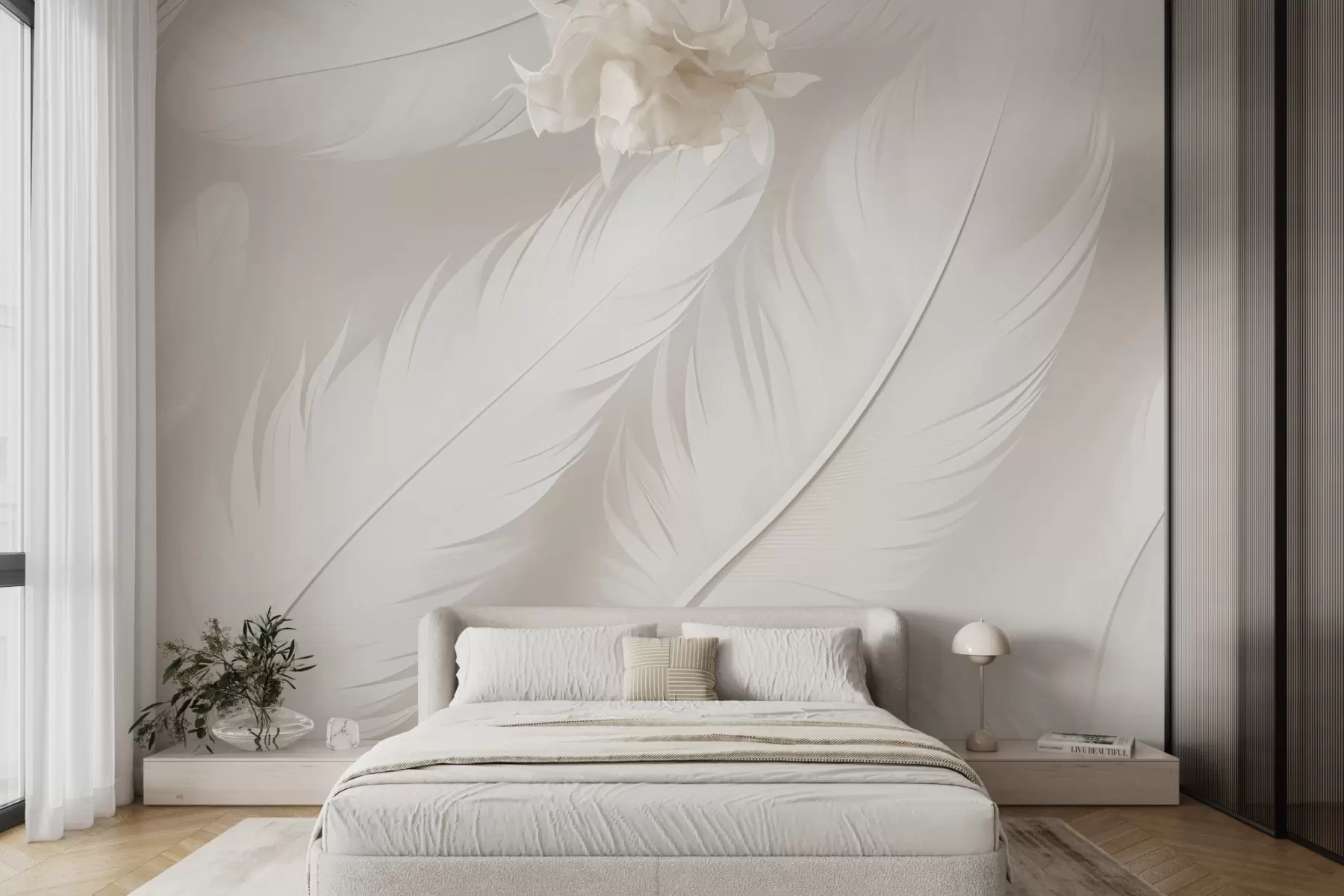 murales de pared Plumas w04273