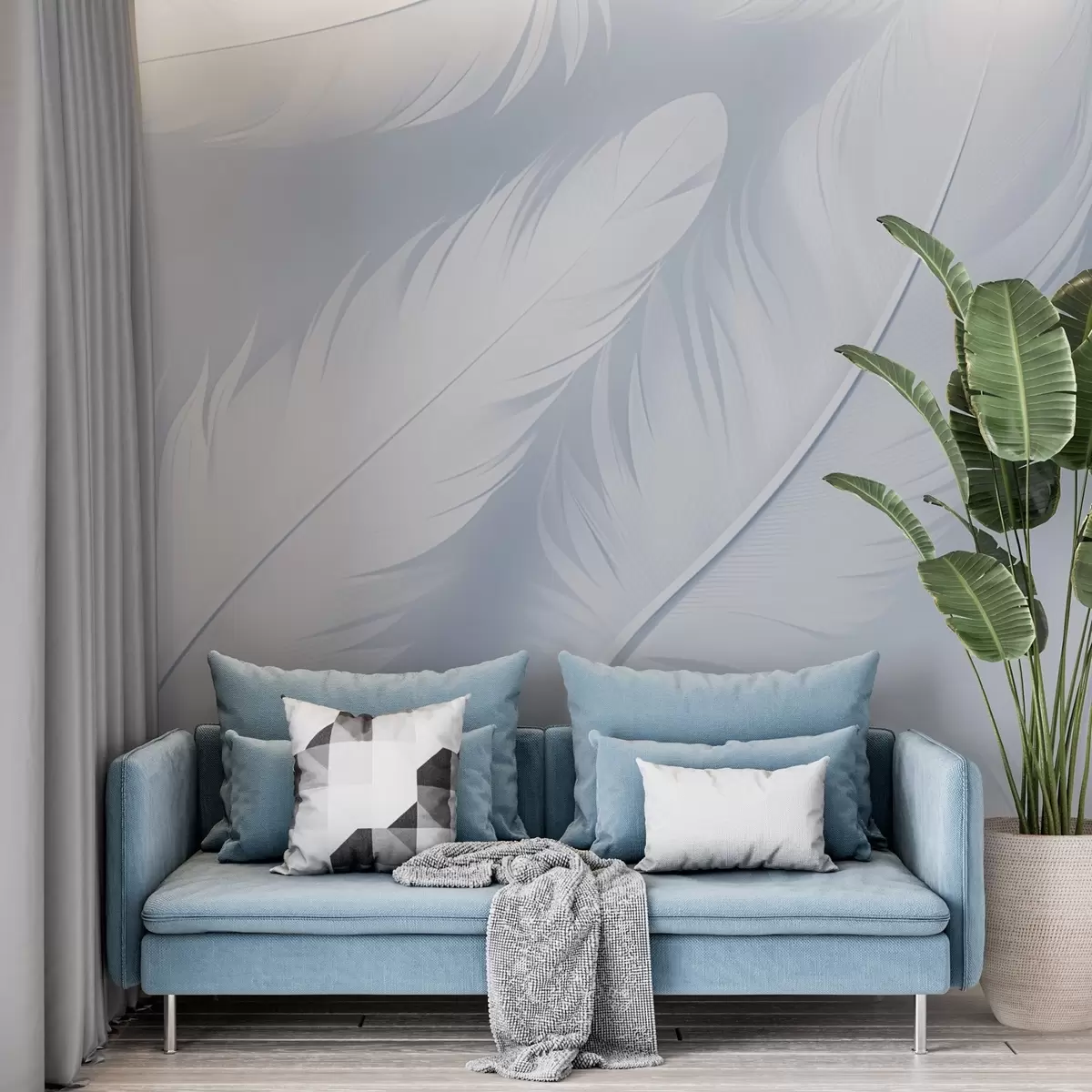 murales de pared Plumas w04273v2