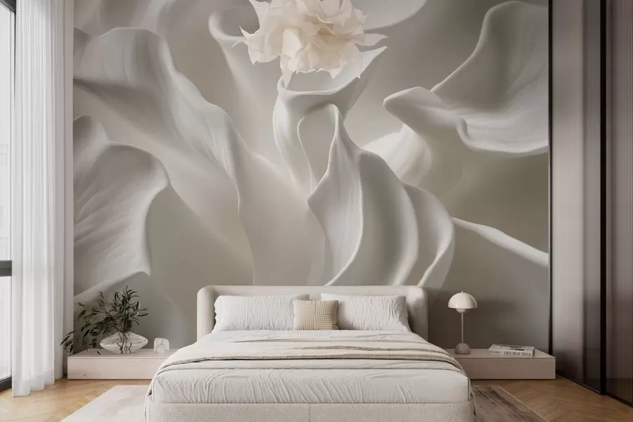 murales de pared pétalos ondulados con imitación de volumen w04212