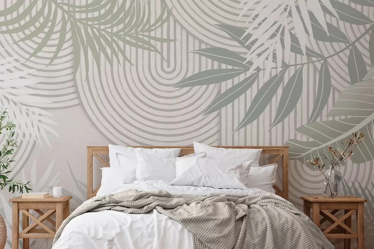murales de pared Abstracción con ramas vegetales w04295v1